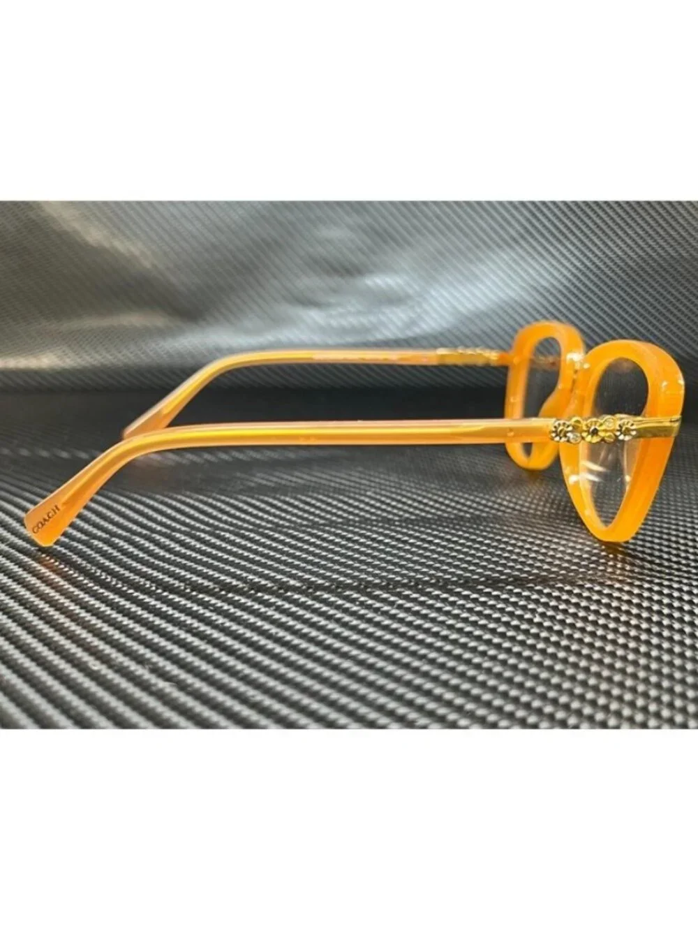 New Coach Women  Amber Gold Eyeglasses  50- 19- 135